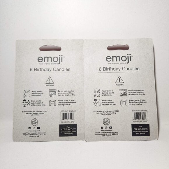 NEW 12 Emoji Candles Birthday Party Supplies Decor NIP Candle Cake Topper Happy - Picture 4 of 8